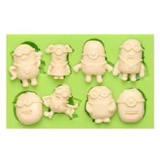 7ES 0852 Multifarious Minions Silicone Molds Fondant Moulds for cake decorating