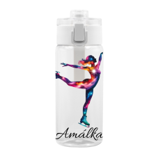 Sportowy bidon tritanowy Łyżwiarka figurowa z imieniem 500ml