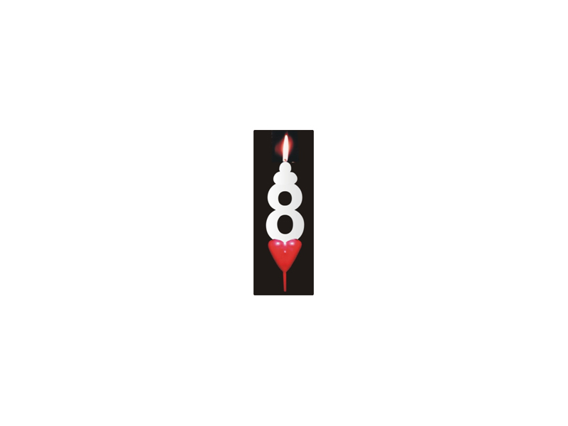 Dortová svíčka se srdíčkem - 8