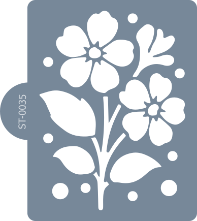 Cukrářská šablona (Stencil) Kvetoucí větvička