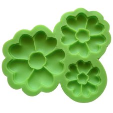 Forma silikonowa - miks 3 kwiatów (95x76 mm)
