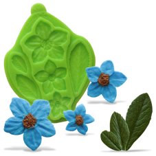 Silikónová formička – Kvetinové aranžmán s listami