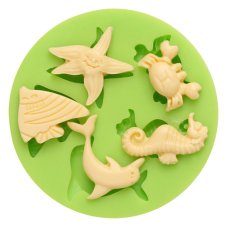 7ES 0413 Ocean Animal Series Silicone Molds Fondant Mould for cake decorating