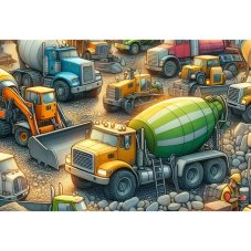 Športová Tritanová fľaša - Stavba a stroje (500 ml)