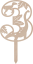 Tortový zápich Číslica s dinosaurom