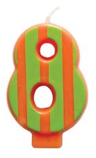 Sviečka na tortu – číslo 8 (9 cm)