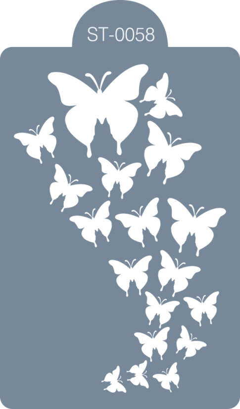 Cukrárska šablóna (stencil) - Motýlí tanec