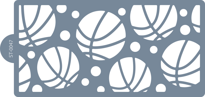 Cukrářská šablona (Stencil) Vzor basketbalové míče