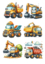 Wydruk jadalny – Wesoła ekipa budowlana