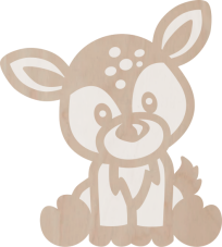 Drewniana dekoracja Jelonek - dwuwarstwowa