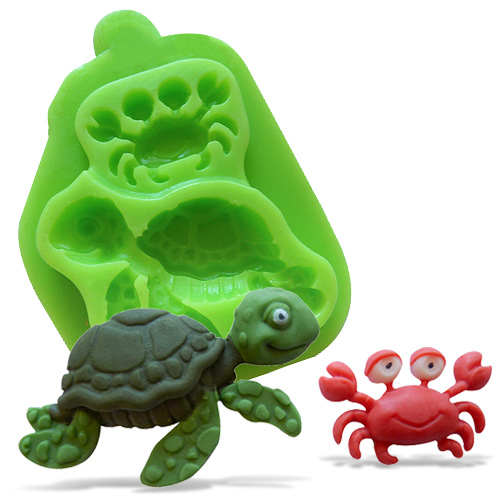 Forma silikonowa Świat morski – żółw i krab