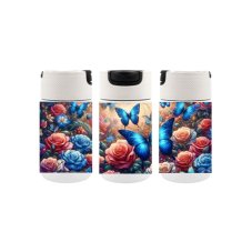 Kubek termiczny Air Gifts Nabila z wkładem ceramicznym - Motyle i róże (400 ml)