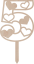 Dortový zápich Číslovka s ♥ (Srdce)