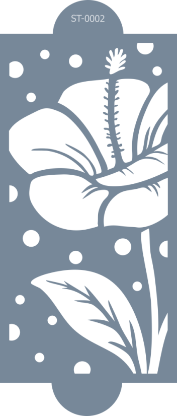 Cukrářská šablona (Stencil) Ibišek