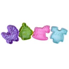 cp 204 strong food grade baby suit stroller cock horse feeder 4 pcs cookie cutter set