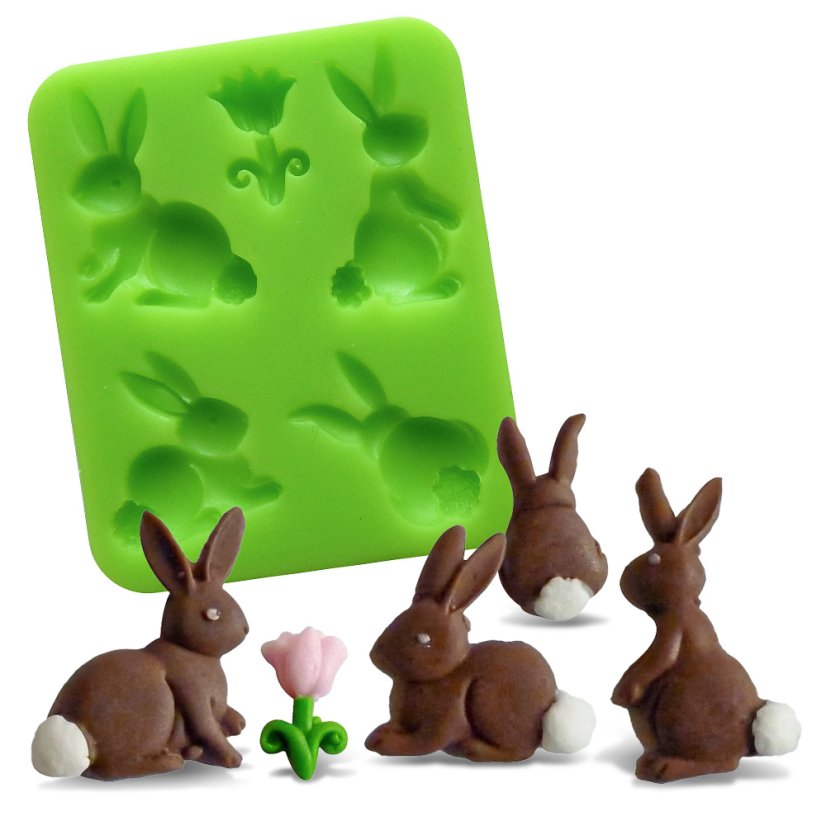 Forma silikonowa cztery króliczki