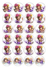 Jedlý tisk na cupcakes Mořské víly 24ks
