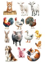 Papier jadalny - Wielka galeria zwierząt wiejskich