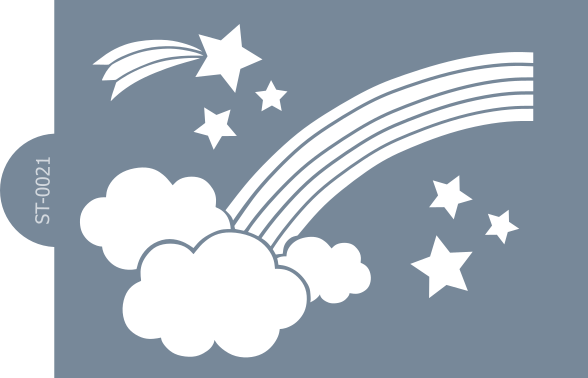 Cukrářská šablona (Stencil) Duha