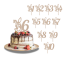 Topper na tort Cyfra z króliczkiem