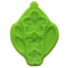 Forma silikonowa – Kompozycja kwiatowa z liśćmi