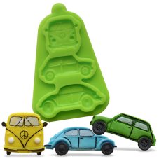 Silikónová formička – Tri autá