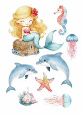 Jedlý papír – Mořská panna a přátelé z hlubin