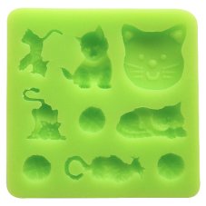Silikónová formička – Hravé mačičky a hlava