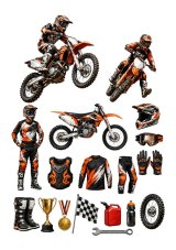 Jedlý tisk Motokros a terénní motorka – arch A4