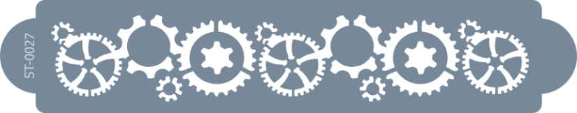 Cukrárska šablóna (Stencil) Ozubené kolesá