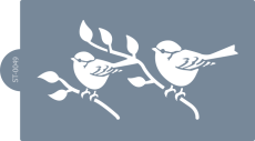 Cukrárska šablóna (Stencil) Vtáčia idylka