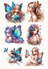 Jedlá tlač - Víly s motýľmi