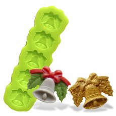 Forma silikonowa Świąteczny dzwoneczek i listki