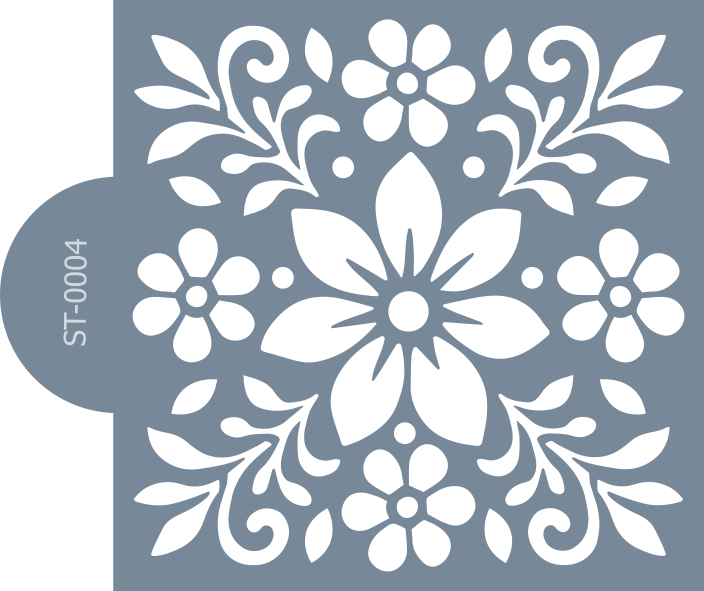 Cukrářská šablona (Stencil) Květinová louka