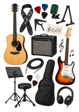 Jedlá tlač Akustická a elektrická gitara – hárok A4