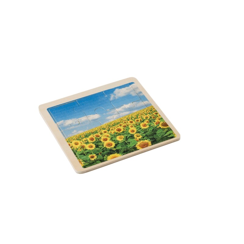 Dřevěné puzzle s vlastním potiskem - 9 dílků (15x15 cm)
