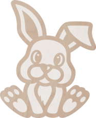 Drewniana dekoracja Króliczek - dwuwarstwowa