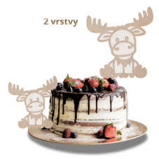 Drewniana dekoracja Łoś - dwuwarstwowa