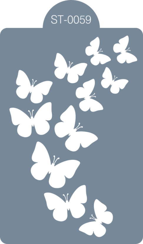 Cukrářská šablona (stencil) - Letící motýli