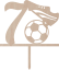 Tortový zápich Číslovka s futbalovou loptou a kopačkou