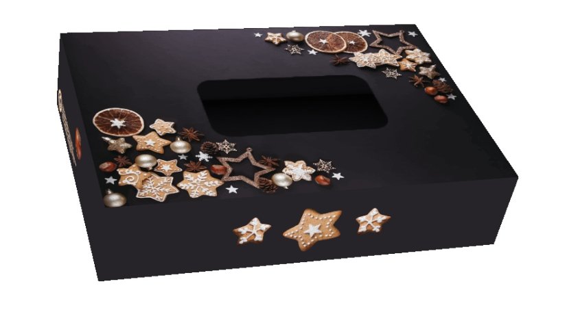 Pudełko papierowe na ciastka świąteczne Alvarak (22x15x5 cm)