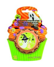 Papierové košíčky na muffiny Halloween – 50 ks