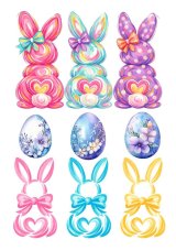 Jedlý papier - Moderní veľkonoční zajkovia a vajcia, 9 motívov