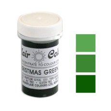 Gelová barva Sugarflair - Christmas Green (25 g)