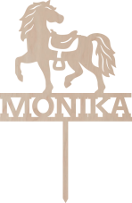 Drevený zápich na mieru – Kôň s vlastným menom