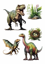 Jedlá tlač – Vládcovia praveku: T-Rex a Brachiosaurus