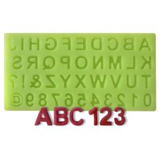 Silikonowa forma alfabet z cyframi
