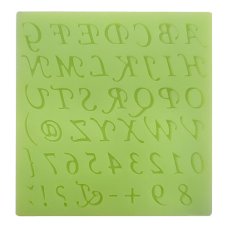 Silikonowa forma  alfabet z cyframi i znakami