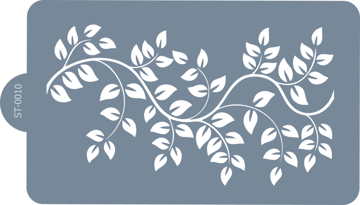 Cukrářská šablona (Stencil) Pnoucí lístky