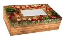 Pudełko papierowe na ciastka świąteczne